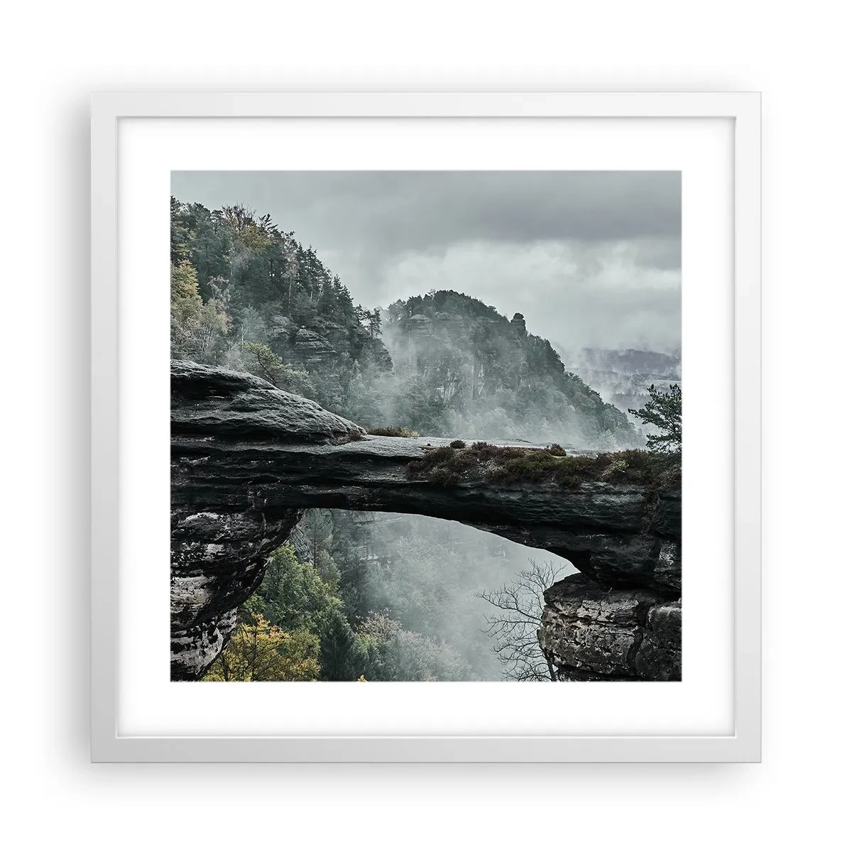 Poster în ramă albă - Aventura este pe cale să înceapă - 40x40 cm