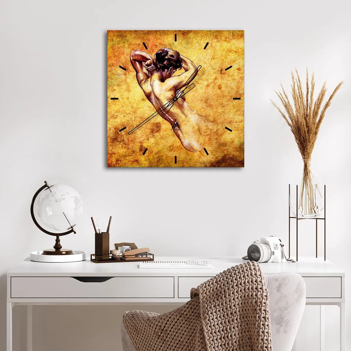 Ceas de perete - Ceas pe sticlă - Dezvăluit, dar încă un mister - 40x40 cm