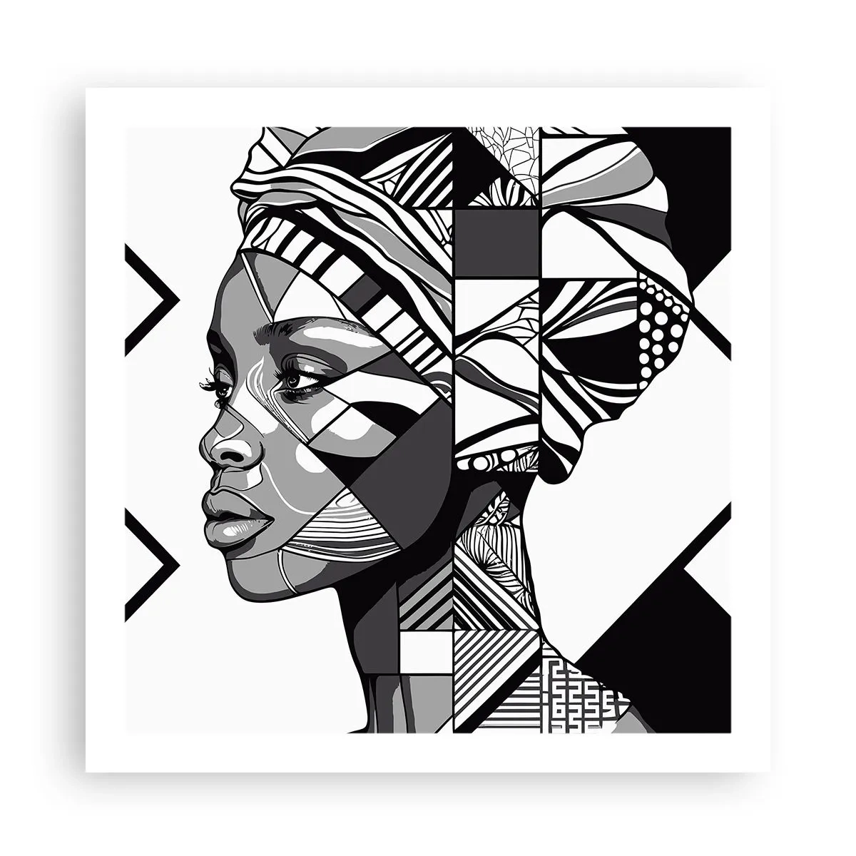 Poster - Portret etnic - 60x60 cm