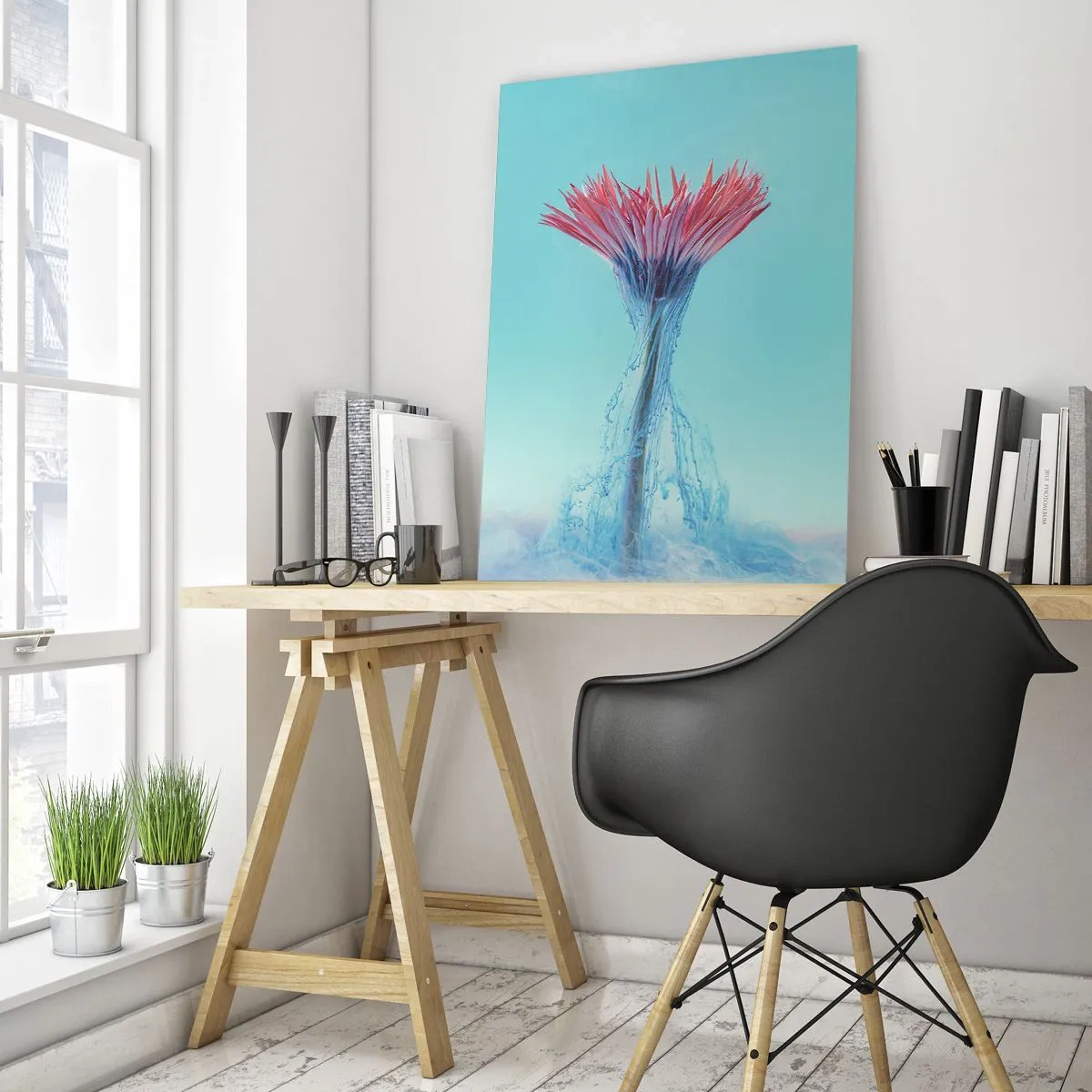 Tablou pe sticlă - Într-o unduire revigorantă - 50x70 cm