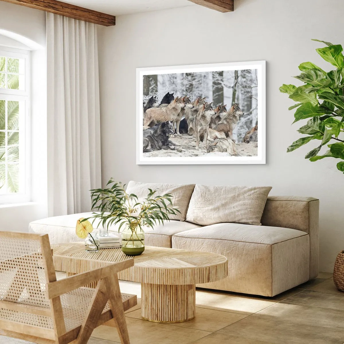 Poster în ramă albă - Familie și prieteni - 91x61 cm