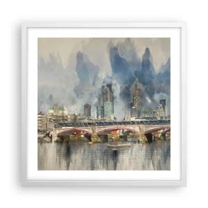 Poster în ramă albă - Londra în toată splendoarea ei - 50x50 cm