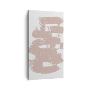 Tablou pe pânză - Abstracție în roz moale - 45x80 cm