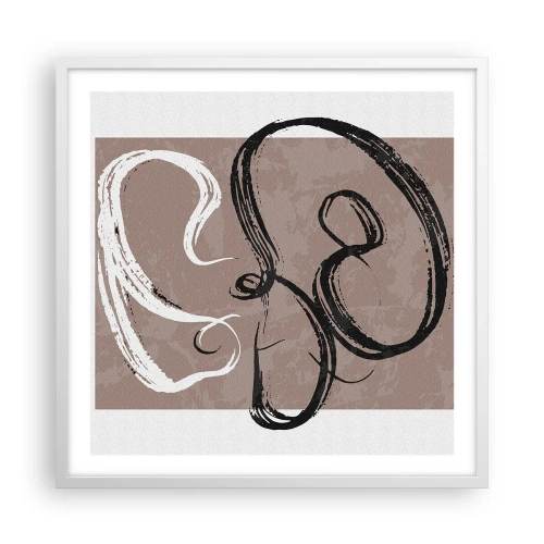 Poster în ramă albă - Compoziția - căutarea plenitudinii - 60x60 cm