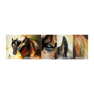 Mostră tapet Premium Canvas - De două ori mai fermecător - Animale, Cai, Natură - 100x30 cm