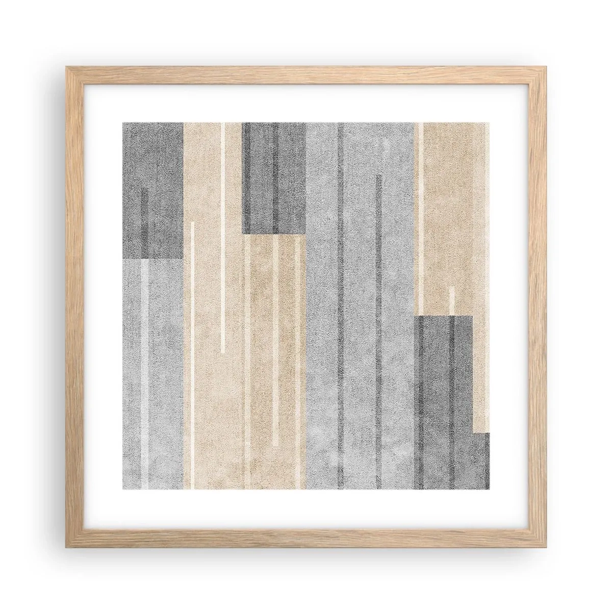 Poster în ramă de stejar deschis - Compoziție: în poziție verticală - 40x40 cm