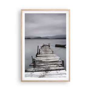 Poster în ramă de stejar deschis - Poți pleca mâine - 61x91 cm