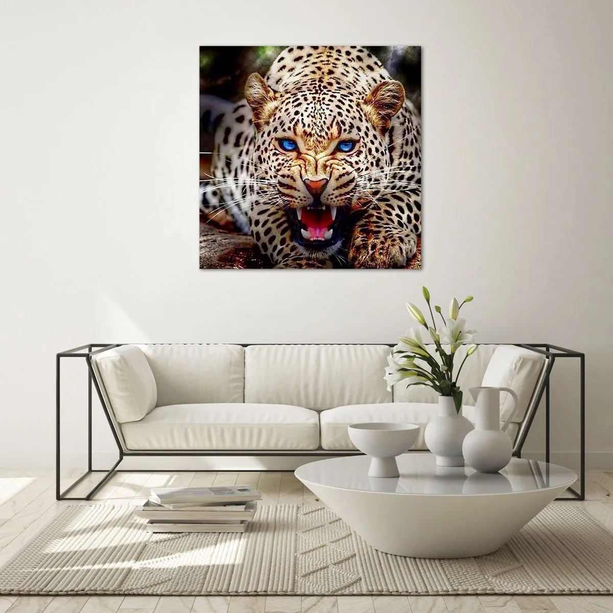 Tablou pe sticlă - Furie pură - 40x40 cm