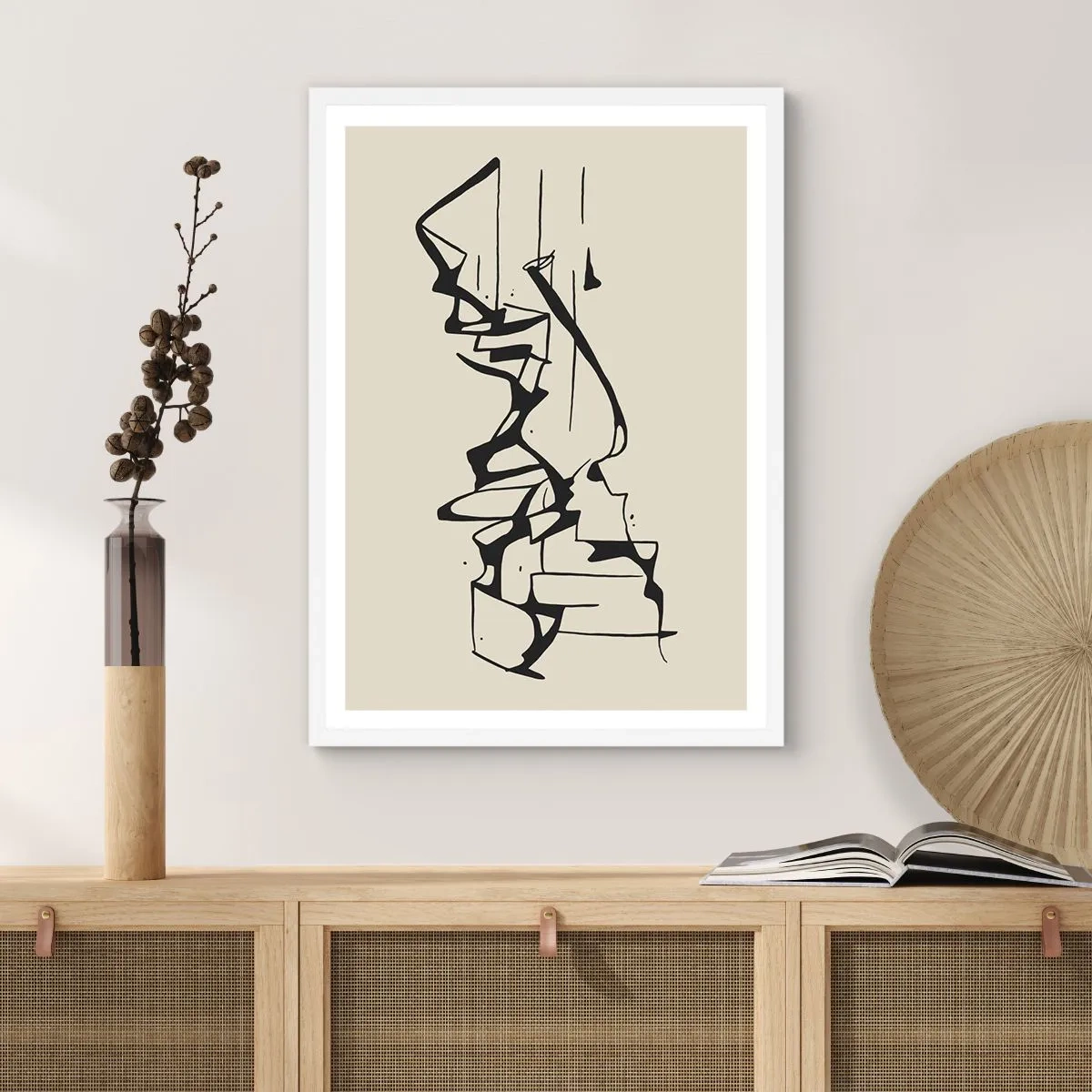 Poster în ramă albă - Poate că peisajul - 30x40 cm