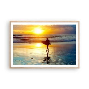 Poster în ramă de stejar deschis - Întoarcerea războinicului - 91x61 cm