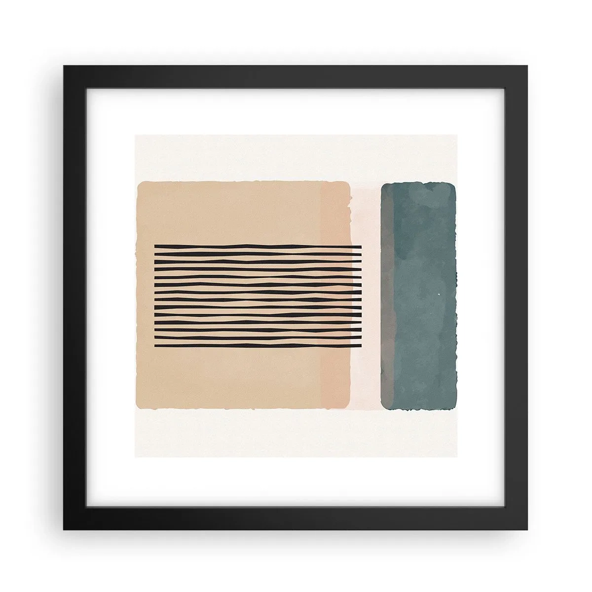 Poster în ramă neagră - Totul este în regulă - 30x30 cm