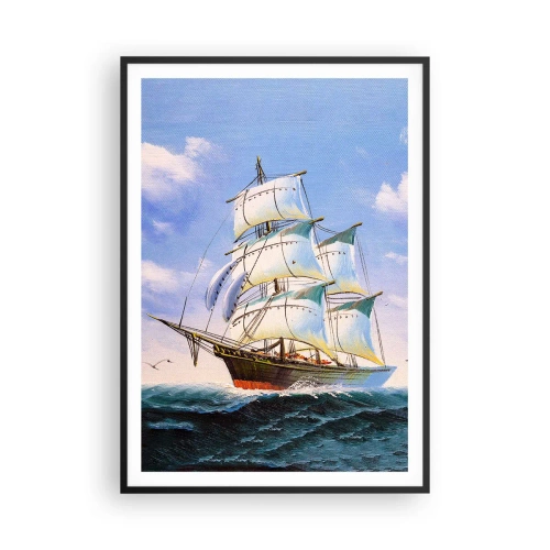 Poster în ramă neagră - Cu mândrie în vânt - 70x100 cm
