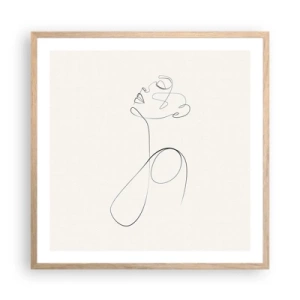 Poster în ramă de stejar deschis - Încâlcită în vise - 60x60 cm
