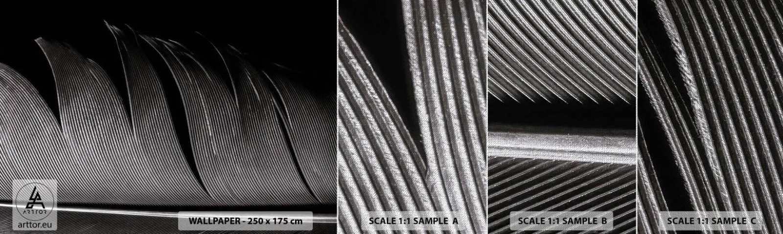 Mostră tapet Premium Canvas - Pana - o construcție minunată - Pix, Minimalism, Lejeritate - 100x30 cm