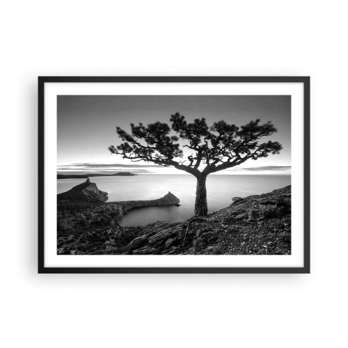Poster în ramă neagră - Liniște până la orizont - 70x50 cm