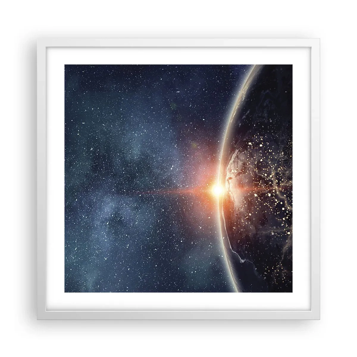 Poster în ramă albă - Într-o nouă perspectivă - 50x50 cm