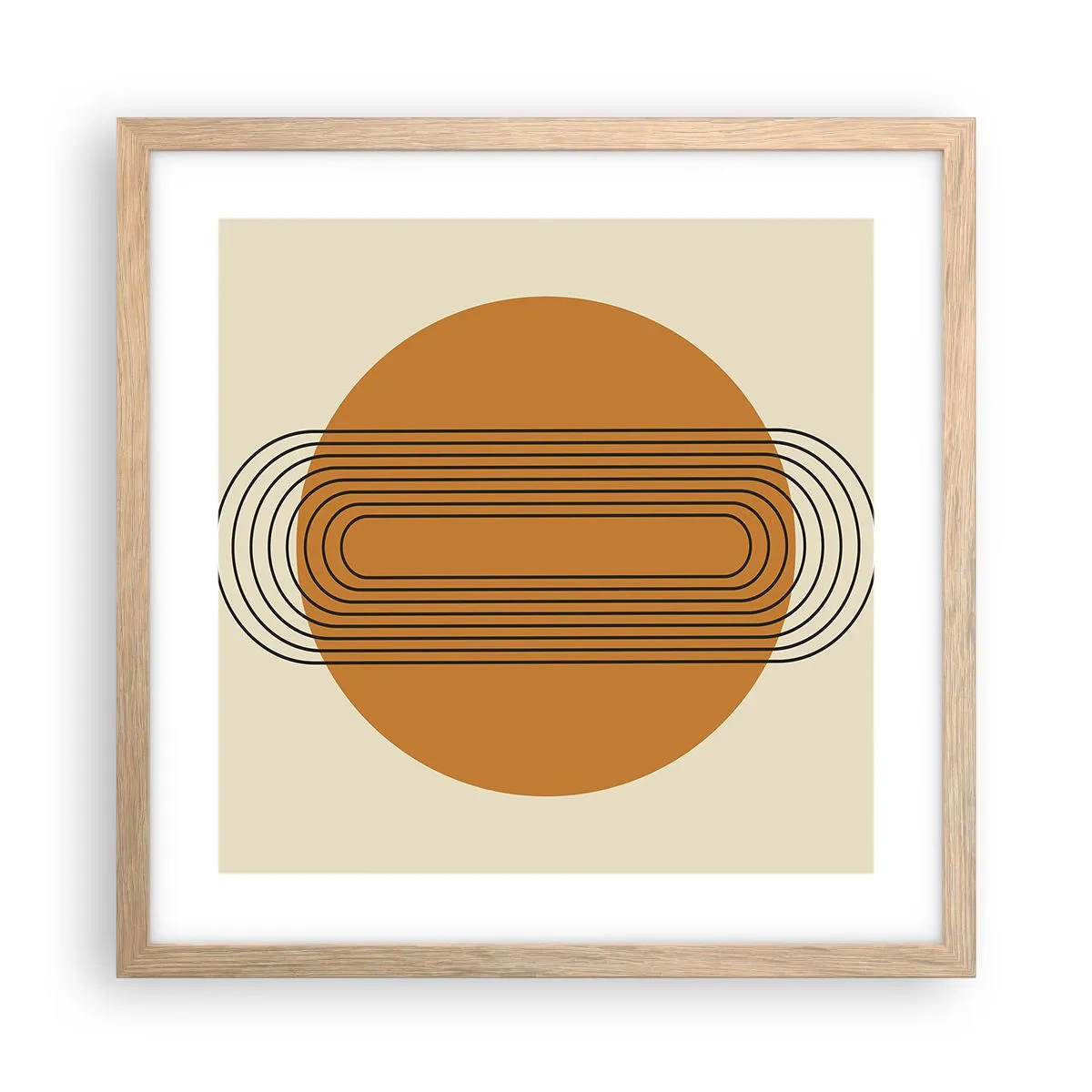 Poster în ramă de stejar deschis - Planul perfect - 40x40 cm