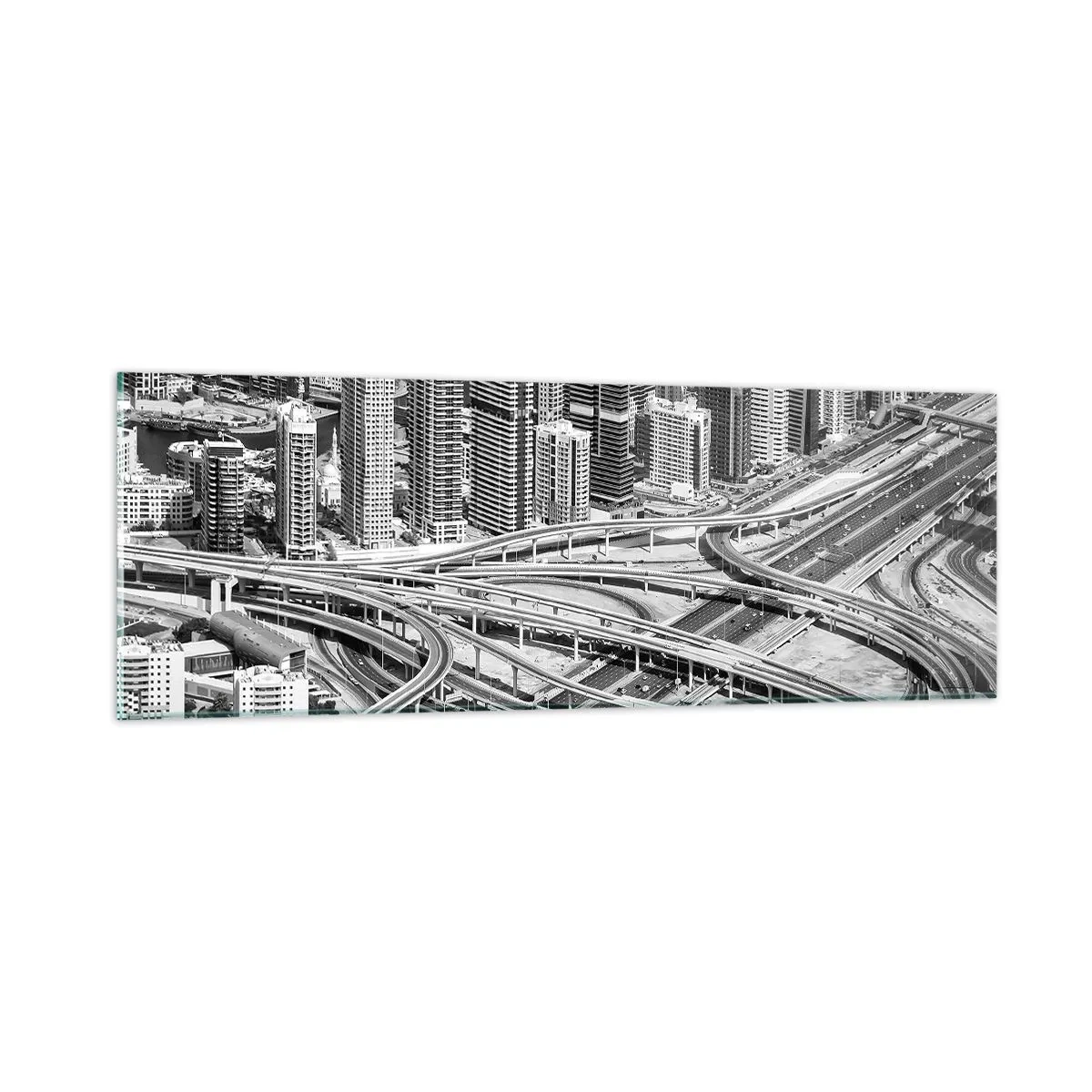 Tablou pe sticlă - Dubai - orașul imposibil - 90x30 cm