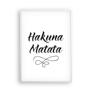 Poster în ramă albă - Cel mai bun sfat - 70x100 cm