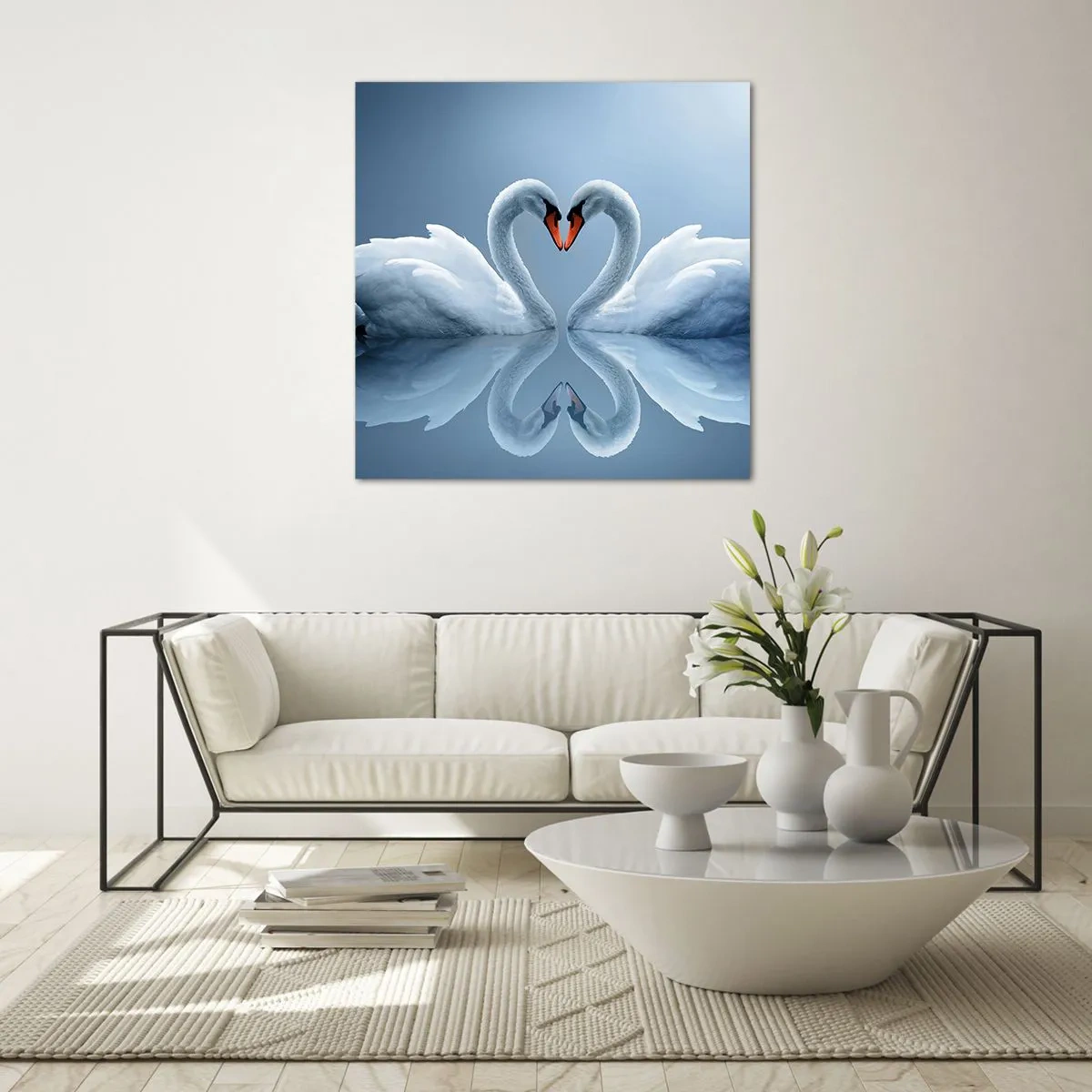 Tablou pe sticlă - Timp pentru dragoste - 60x60 cm