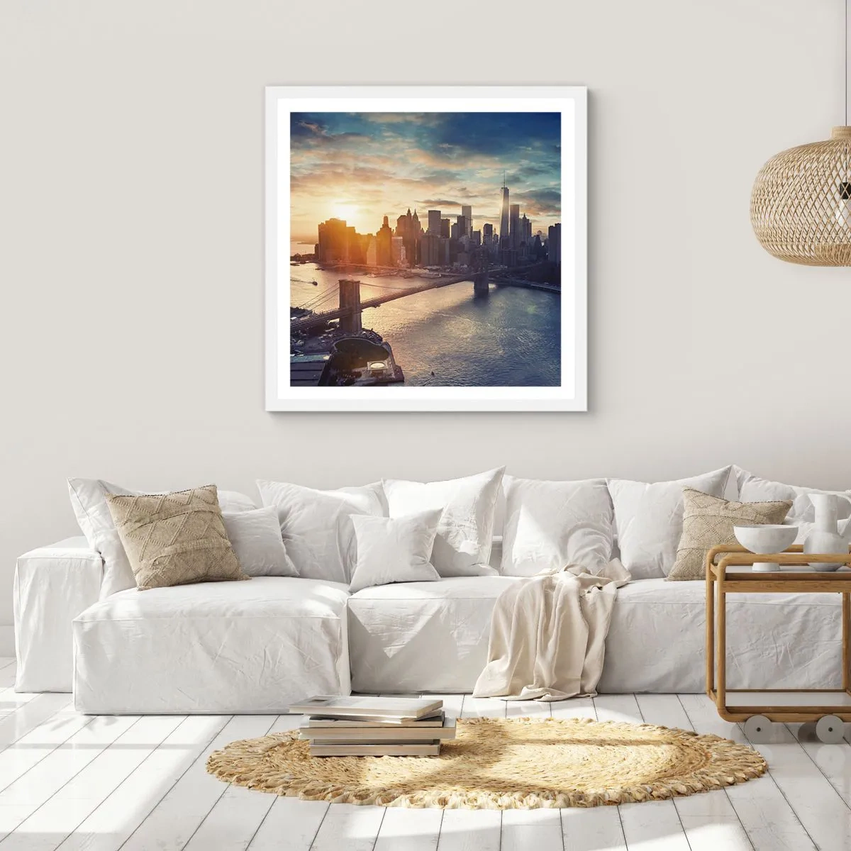 Poster în ramă albă - Un monument al culturii occidentale - 60x60 cm