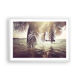 Poster în ramă albă - Poți să te dai în vânt după pofta inimii tale - 70x50 cm