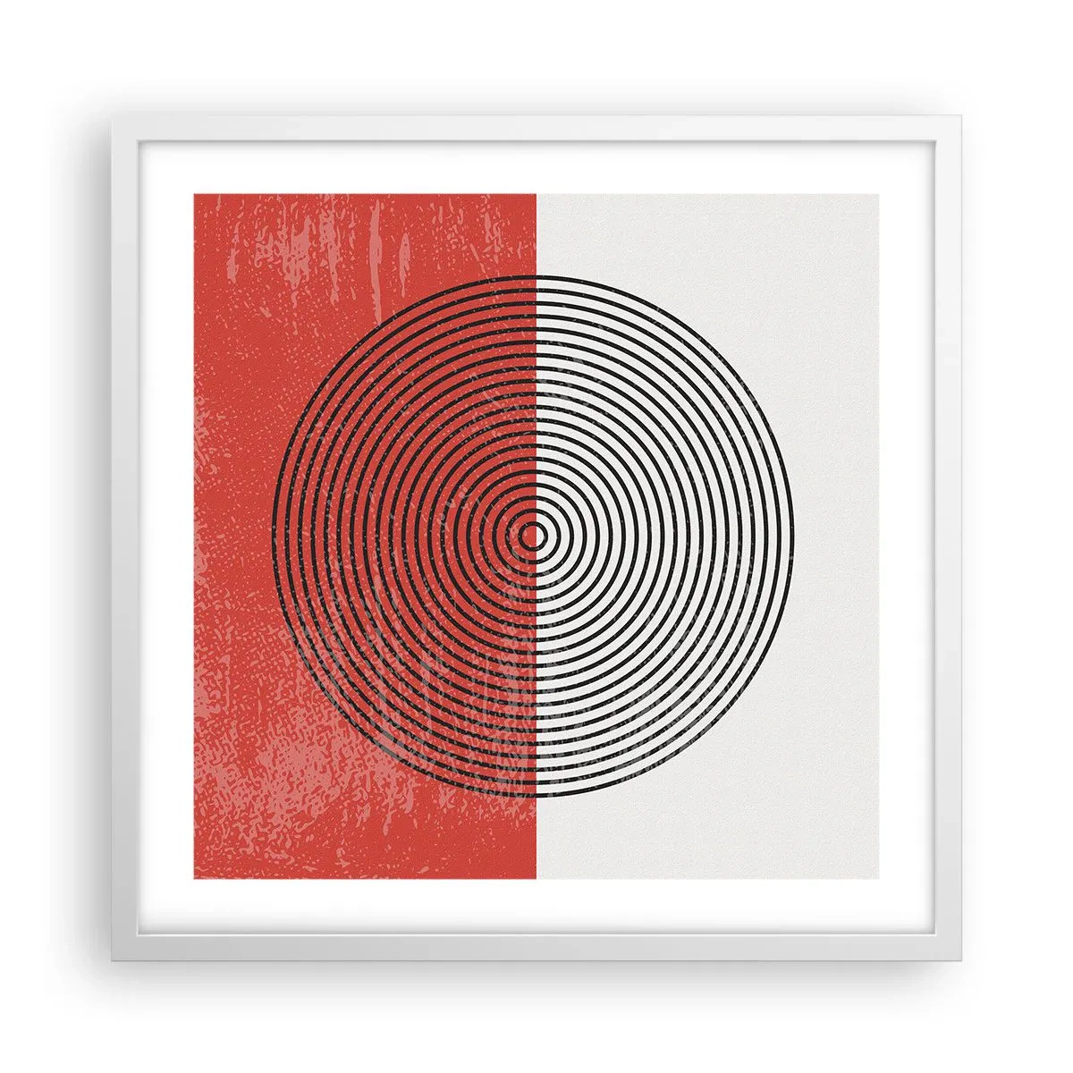 Poster în ramă albă - Direct la subiect - 50x50 cm