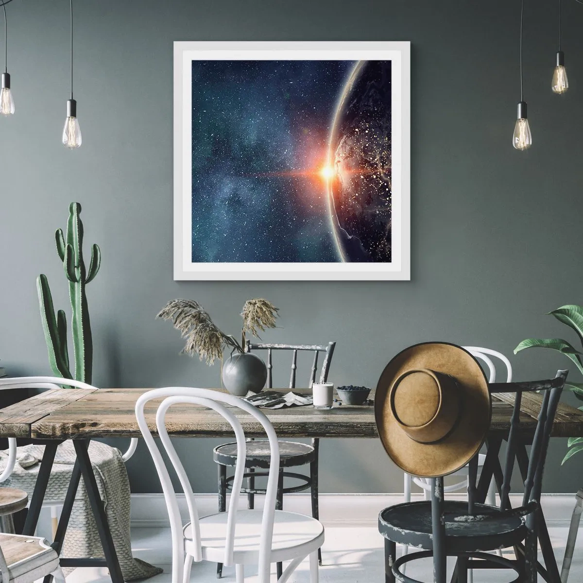 Poster în ramă albă - Într-o nouă perspectivă - 60x60 cm