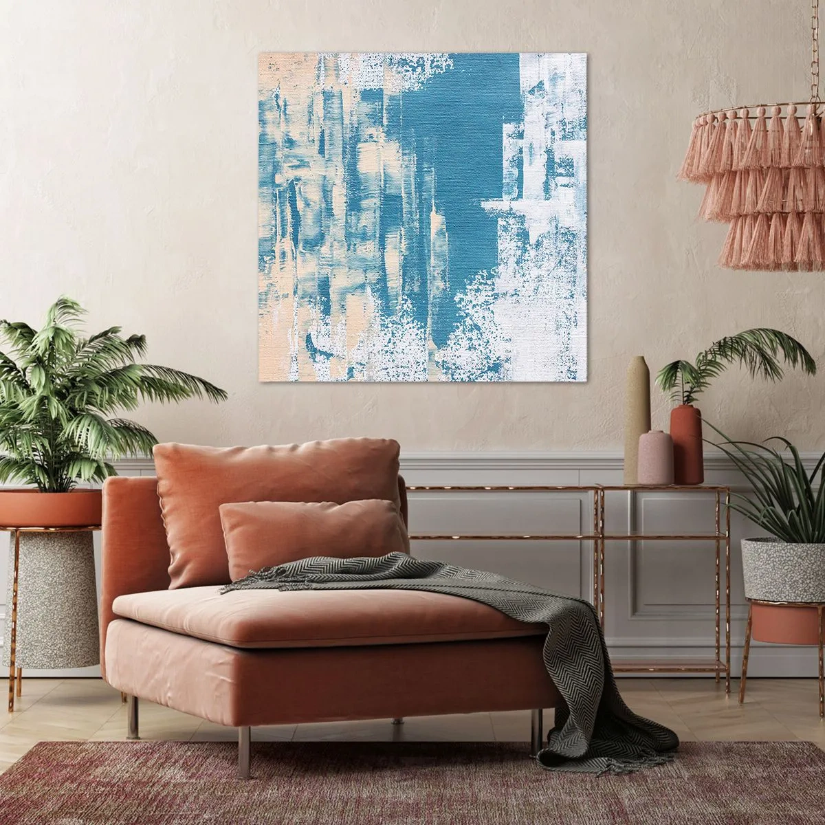 Tablou pe pânză - Prin ţurţur de gheață - 50x50 cm