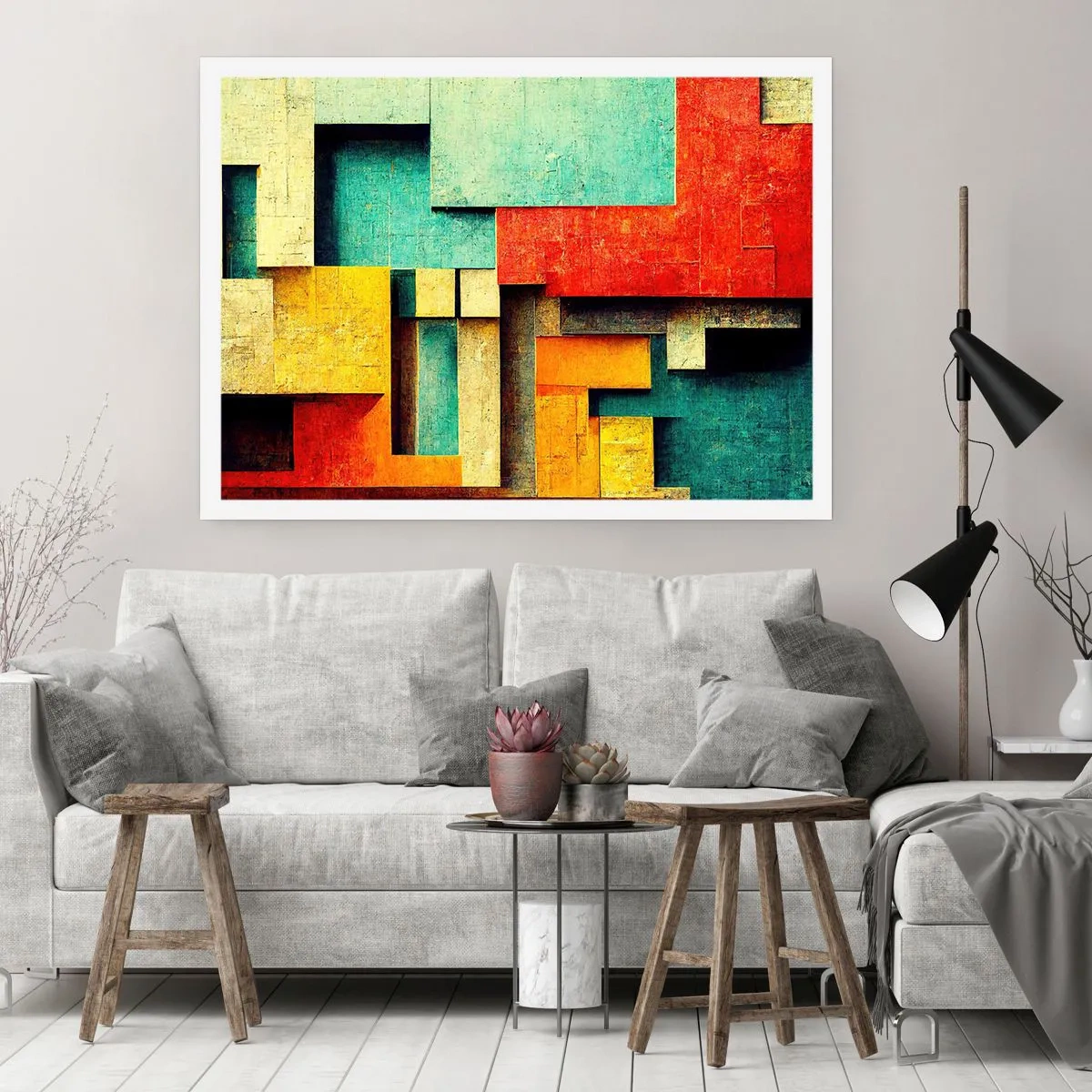 Poster - Festival de unghiuri drepte - 100x70 cm