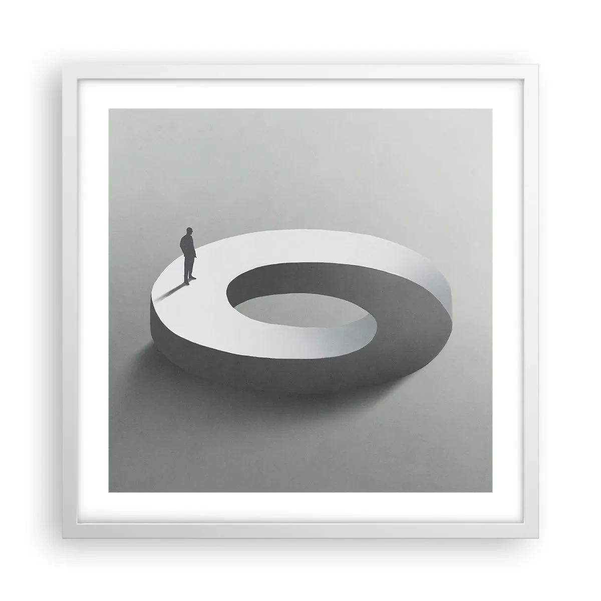 Poster în ramă albă - Înțelegi ceva? - 50x50 cm