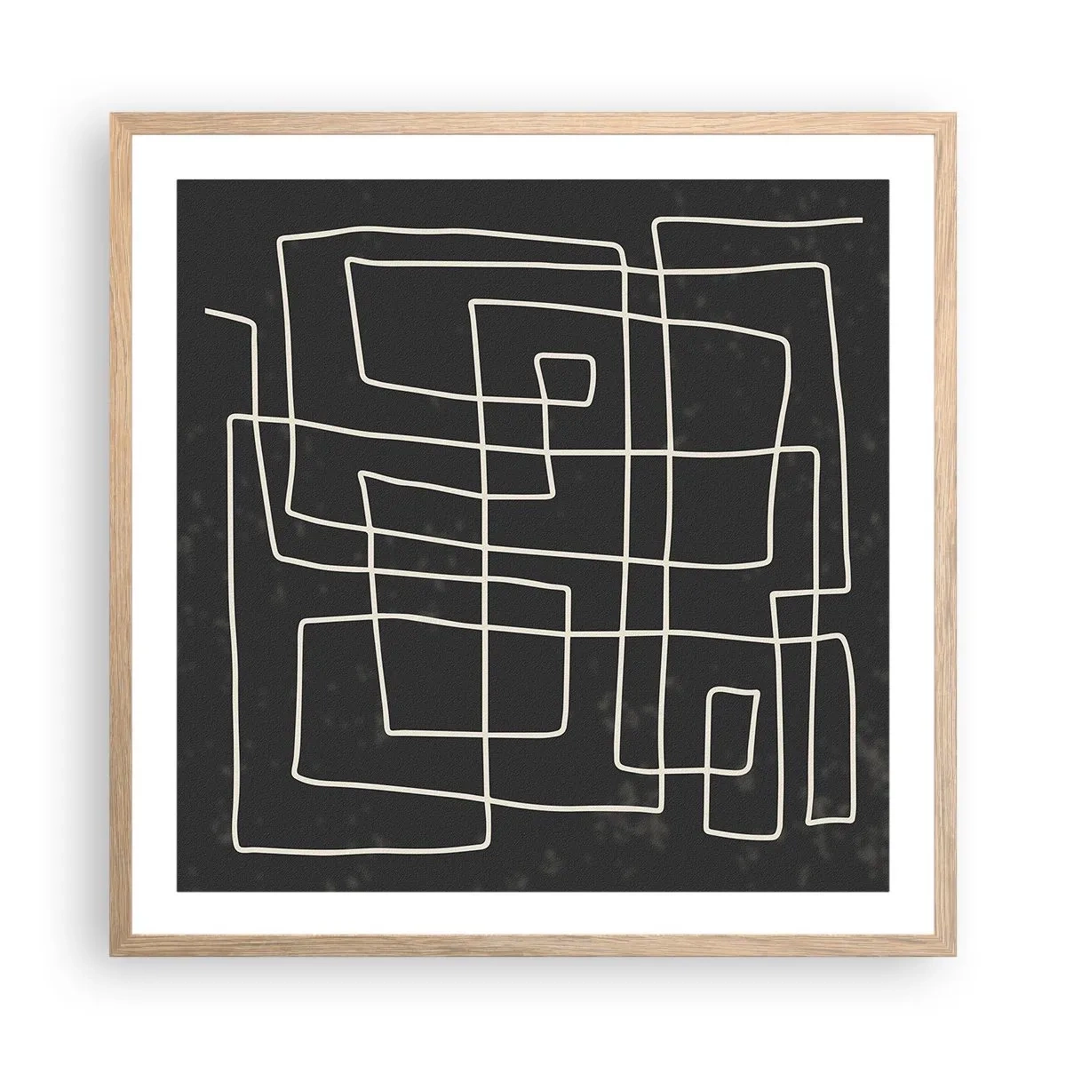 Poster în ramă de stejar deschis - Nu atât de simplu - 60x60 cm