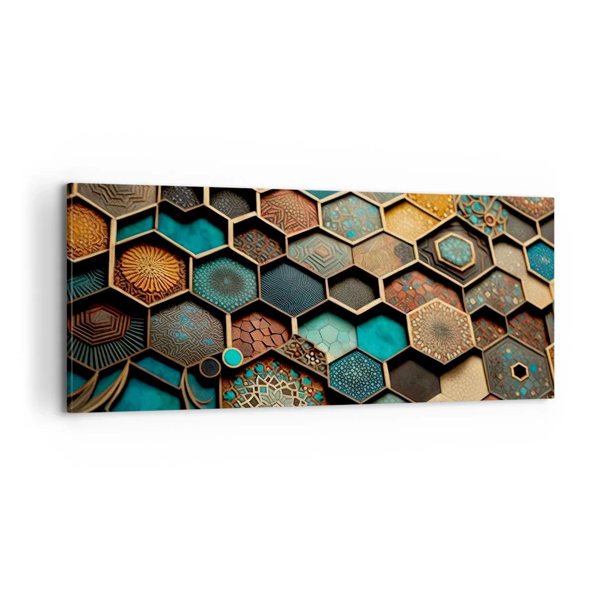 Tablou pe pânză - Ornamente arabe - o variație - 100x40 cm