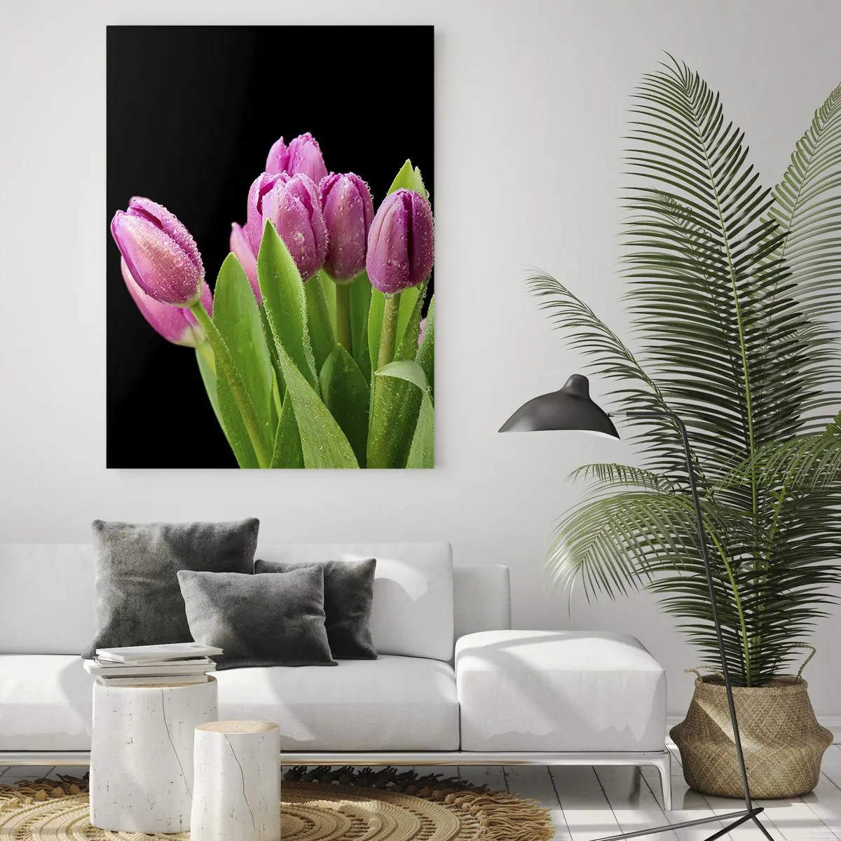 Tablou pe sticlă - Bucurie de liliac de primăvară - 50x70 cm