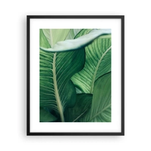 Poster în ramă neagră - Viață intensă în verde - 40x50 cm