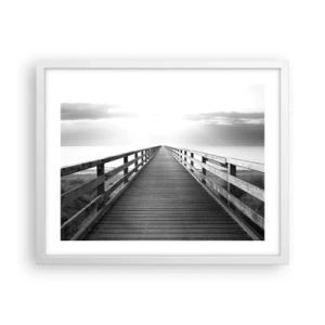 Poster în ramă albă - Departe, departe... - 50x40 cm