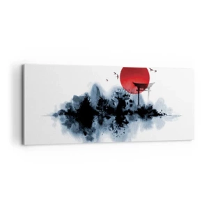 Tablou pe pânză - O vedere japoneză - 100x40 cm