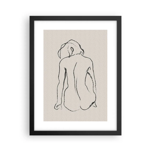 Poster în ramă neagră - Nud de fată - 30x40 cm
