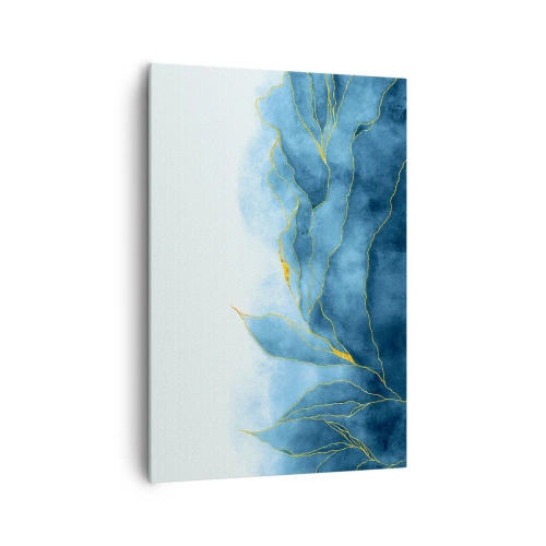 Tablou pe pânză - Albastru în aur - 70x100 cm