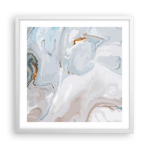 Poster în ramă albă - Albul ridicat - 50x50 cm
