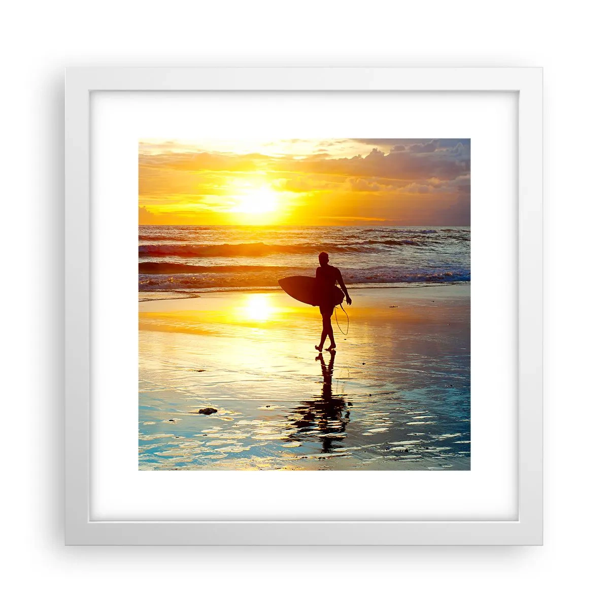 Poster în ramă albă - Întoarcerea războinicului - 30x30 cm