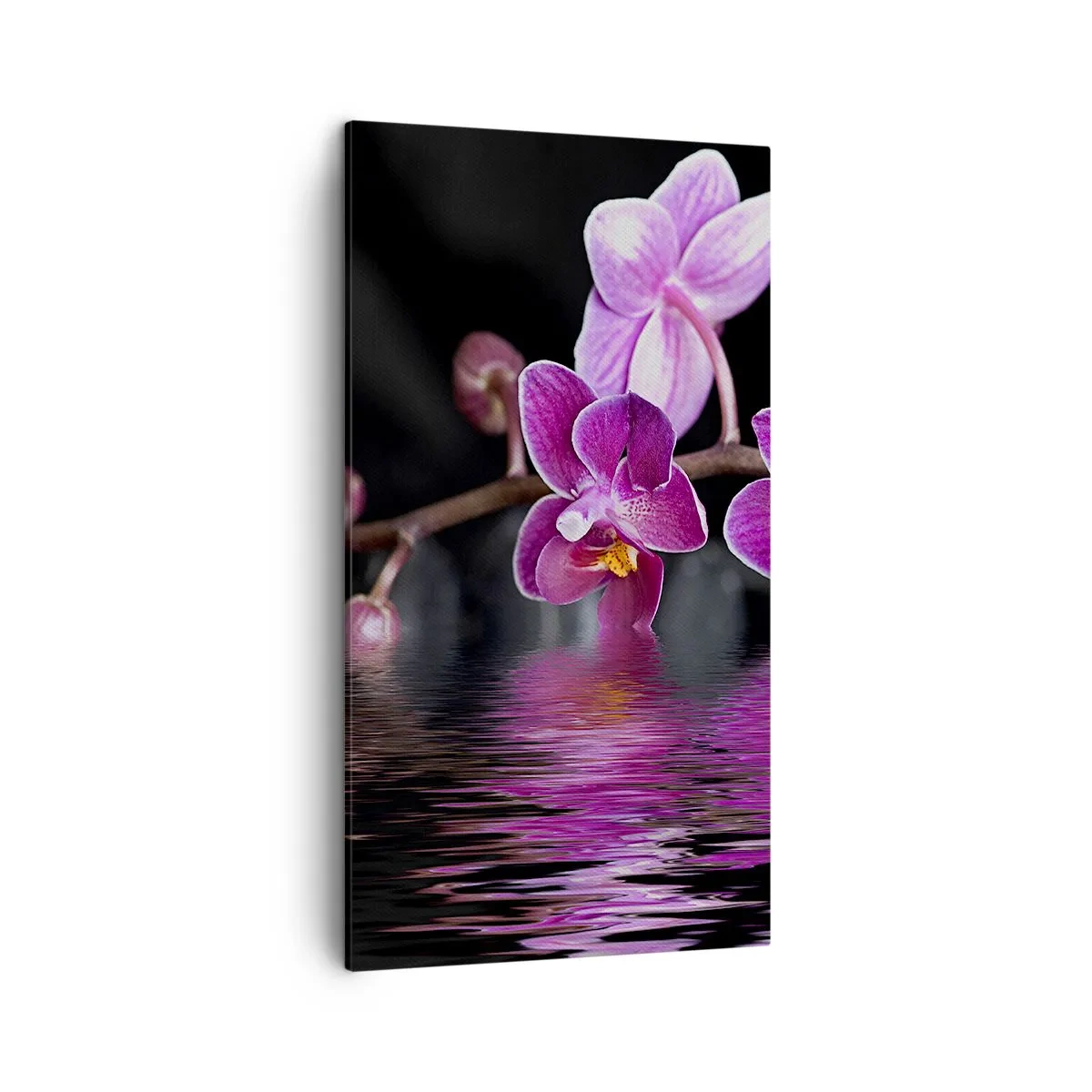 Tablou pe pânză - Reflecție de frumusețe în liliac - 45x80 cm