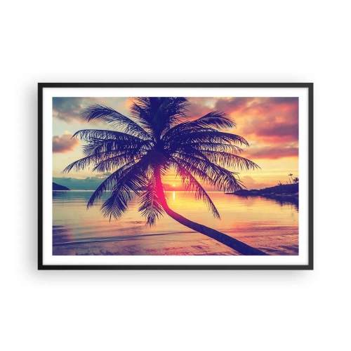Poster în ramă neagră - O seară sub palmieri - 91x61 cm