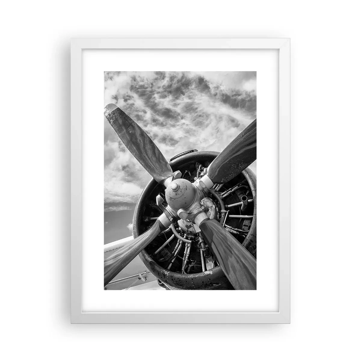 Poster în ramă albă - Cuceritorul cerului - 30x40 cm