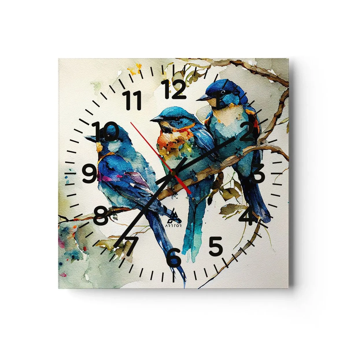 Ceas de perete - Ceas pe sticlă - Se simte jignit? - 40x40 cm