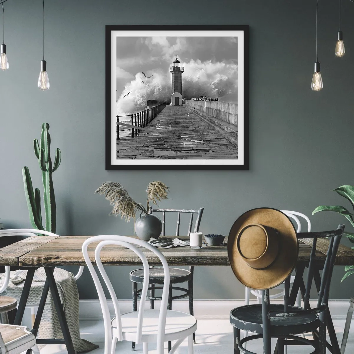 Poster în ramă neagră - Fără frică - 40x40 cm