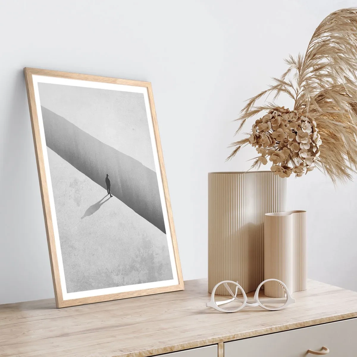 Poster în ramă de stejar deschis - Obiectiv clar - 40x50 cm