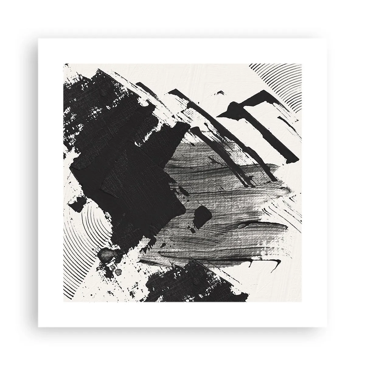 Poster - Abstracție - expresie de negru - 40x40 cm