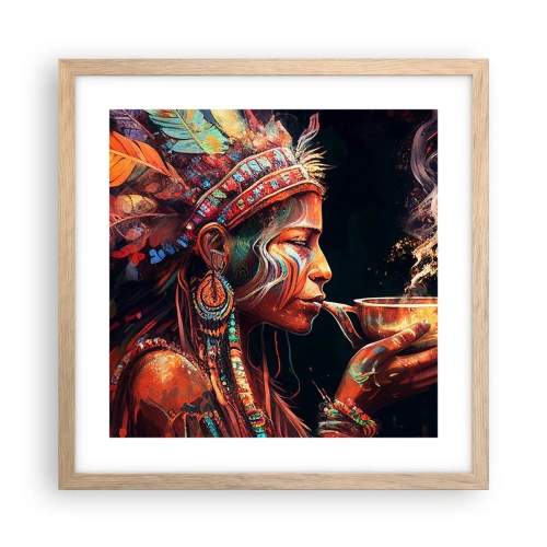 Poster în ramă de stejar deschis - Ritual magic - 40x40 cm