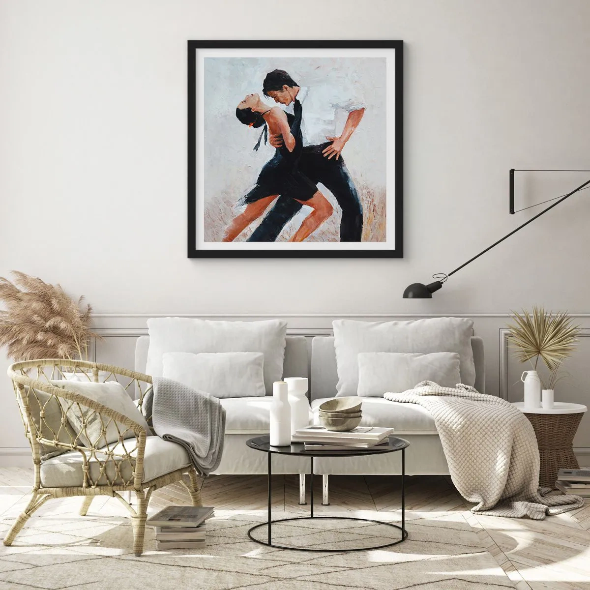 Poster în ramă neagră - Tangoul visurilor mele - 60x60 cm